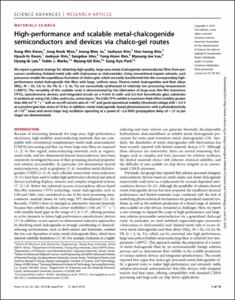 High-performance and scalable metal-chalcogenide semiconductors and devices via chalco-gel routes