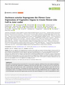 Dasineura asteriae Reprograms the Flower Gene Expressions of Vegetative Organs to Create Flower-Like Gall in Aster scaber