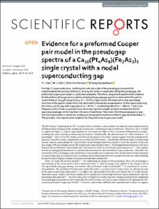 Evidence for a preformed Cooper pair model in the pseudogap spectra of a Ca-10(Pt4As8)(Fe2As2)(5) single crystal with a nodal superconducting gap