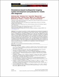 Smartphone-based multispectral imaging: system development and potential for mobile skin diagnosis