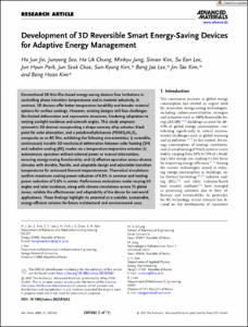 Development of 3D Reversible Smart Energy-Saving Devices for Adaptive Energy Management
