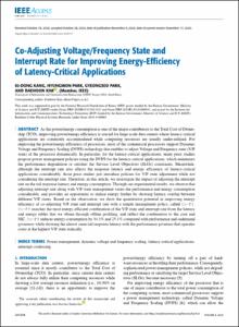 Co-Adjusting Voltage/Frequency State and Interrupt Rate for Improving Energy-Efficiency of Latency-Critical Applications