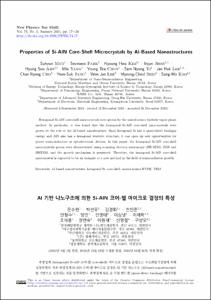 Al 기반 나노구조에 의한 Si-AlN 코어-쉘 마이크로 결정의 특성